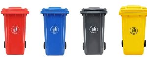 plastic garbage bin assorted colors