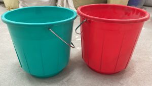 plastic bucket assorted colors