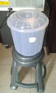 plastic bucket transparent