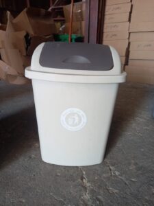 plastic swing bin brown