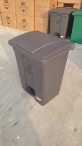 dust bin with pedal grey
