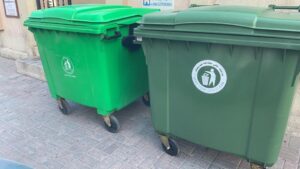 garbage bin 1100 litre green