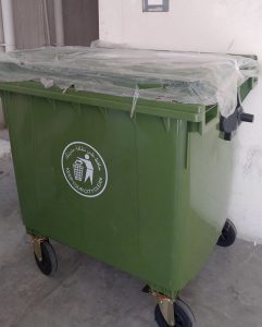 garbage bin 1100 litre green