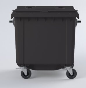 garbage bin grey with wheel