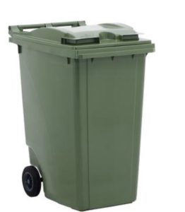 garbage bin 360 litre green