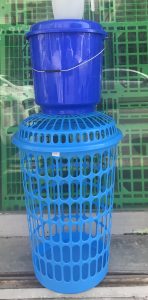 plastic laundry basket