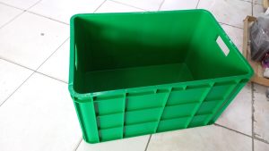 plastic fish crate green