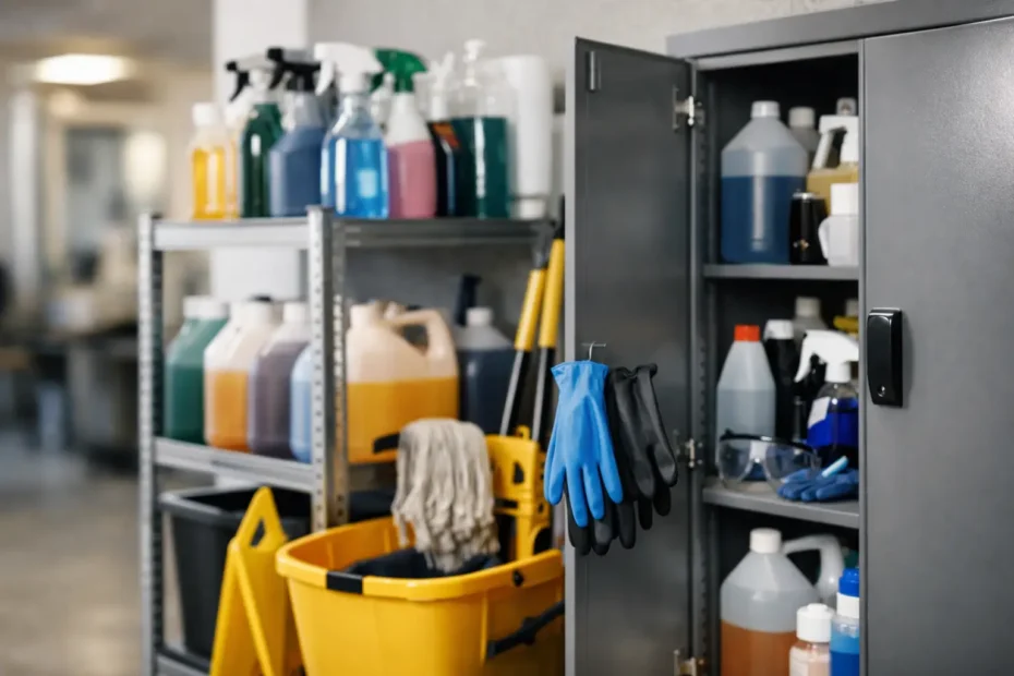 How to Store Cleaning Chemicals at Work Safely